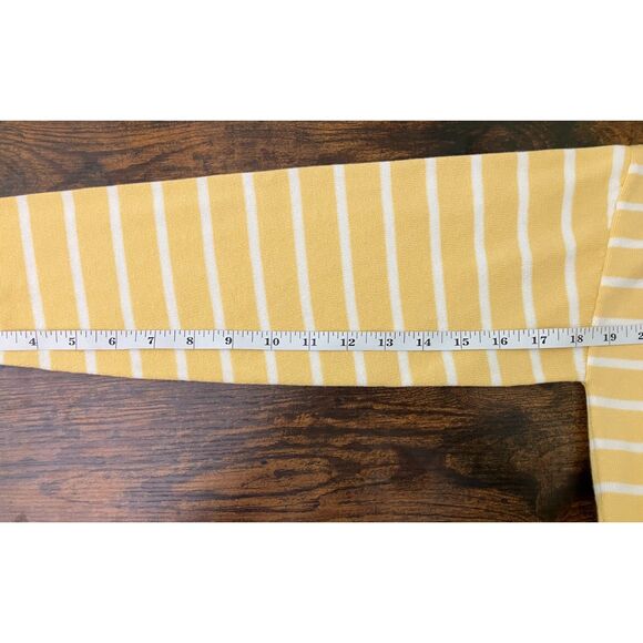 Garnet Hill easy cotton sweater tee striped crewneck sweater - Picture 8 of 8